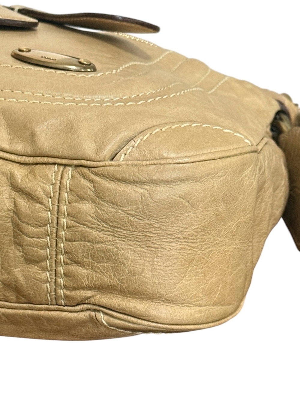 Vintage Chloe Beige Leather Shoulder Bag - Picture 6 of 16